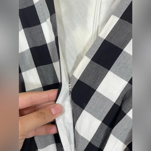 J. Crew Gingham Sleeveless Faux-Wrap Midi Dress Cotton Poplin Women’s 6 Romantic - Picture 5 of 16